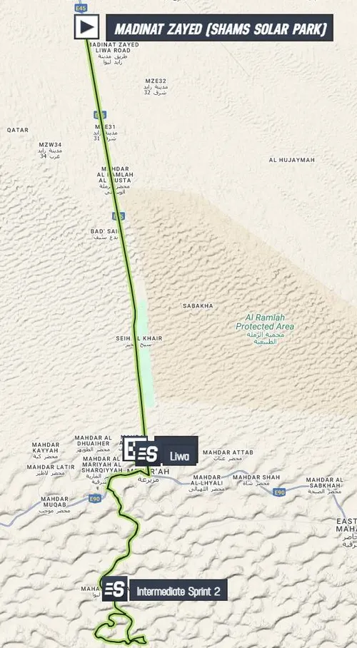 Map UAE Tour 2025 stage 1