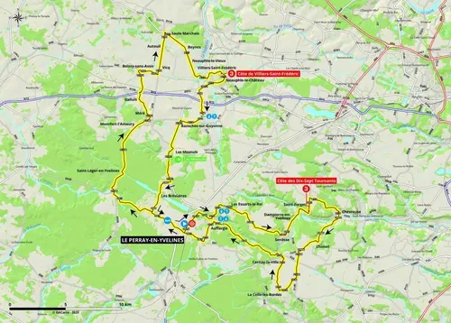 Mapa Paris-Nice 2025 etapa 1
