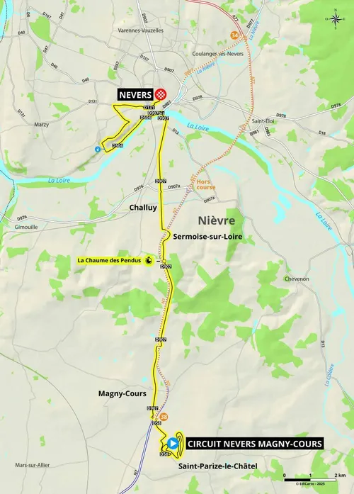 Map Paris-Nice 2025 stage 3