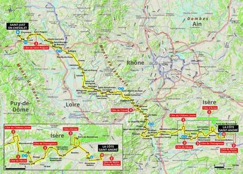 Mapa Paris-Nice 2025 etapa 5