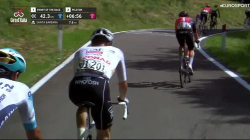 Ayuso perde o contacto com o grupo de favoritos na ascensão para Santa Barbara