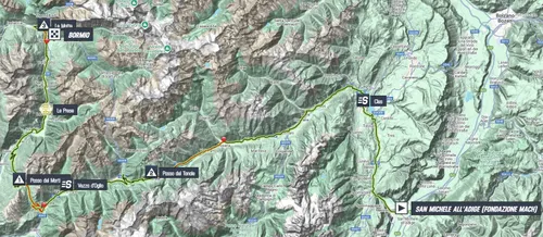 Map Giro d'Italia 2025 stage 17