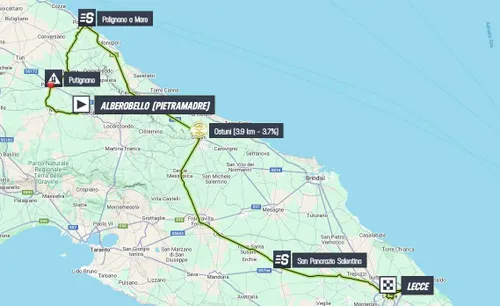 Map Giro d'Italia 2025 stage 4