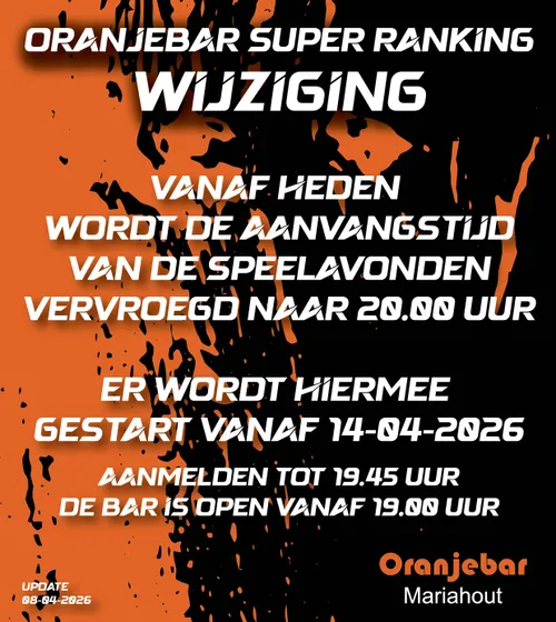 gewijzigde OSR aanvangstijden