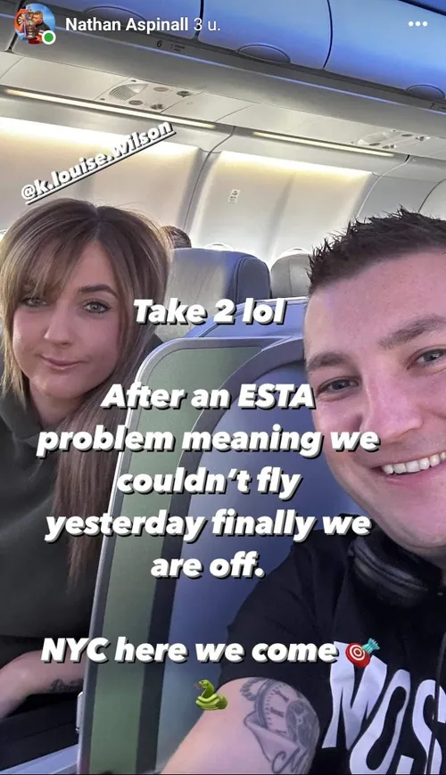 Nathan Aspinall couldn't fly initially to the US.