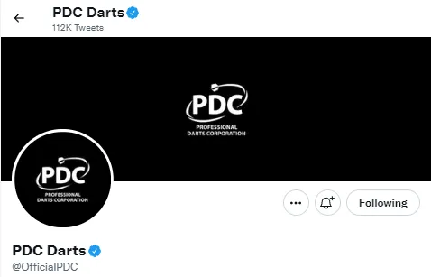 De social media-kanalen van de PDC kregen na het overlijden van Koningin Elizabeth een zwart tintje