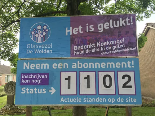 nieuwe bord in koekange