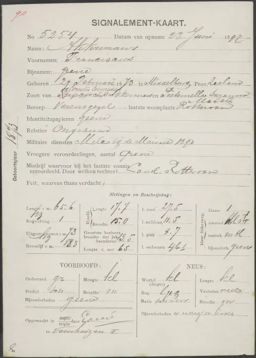 signalementkaart franciscus akkermans 2