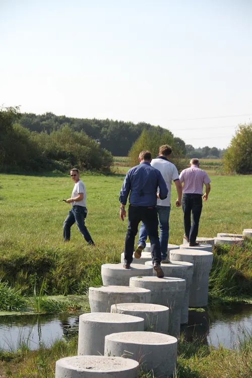 wdod genieten van water stapstenen