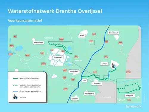 Hoogeveen waterstof kaart