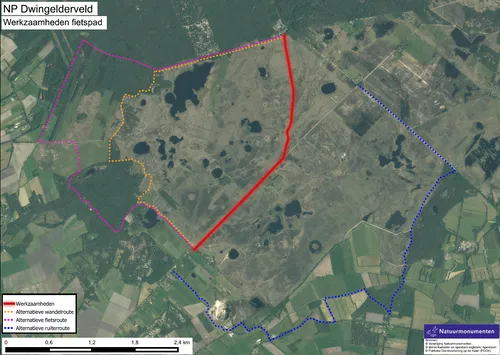 dwingelerveld fietspad kaart docufiller