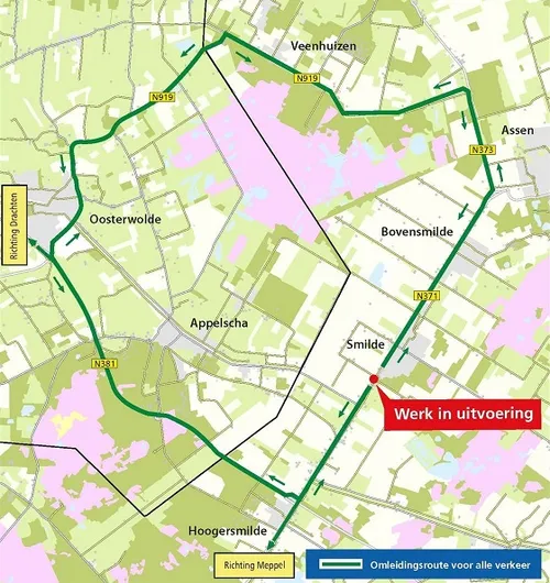 omleiding smilde