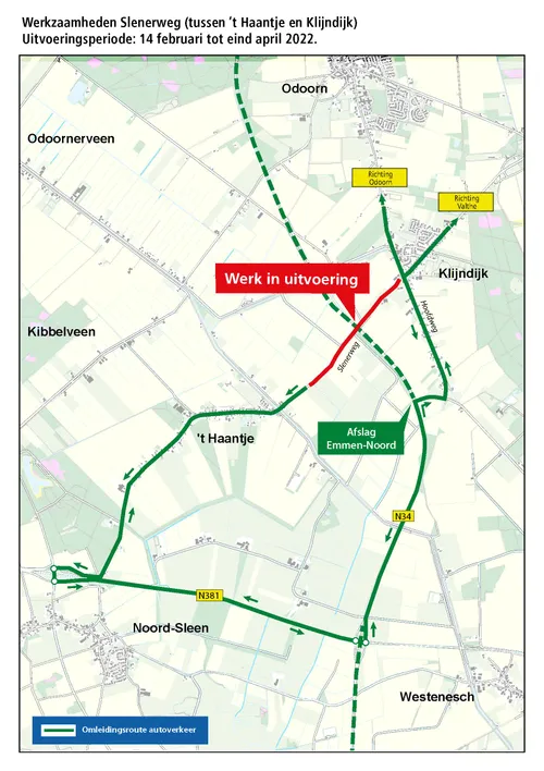wegwerkzaamheden slenerweg 1
