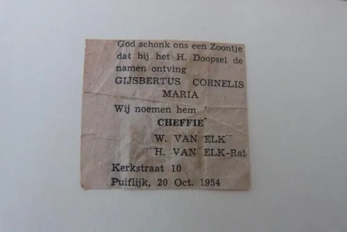 column geboorteadvertentie sjef