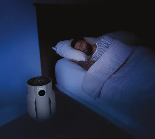 Hij is overal in huis te gebruiken, dus ook op de slaapkamer.