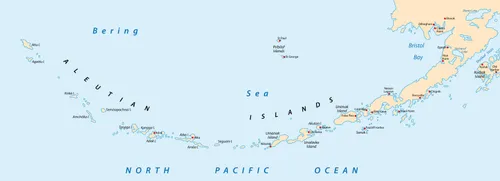 aleutian islands map