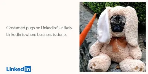 De nieuwe advertentie van LinkedIn. Foto\/ LinkedIn.