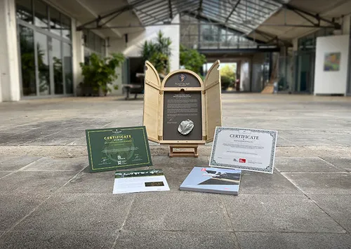De Appreciator Giftbox met zilveren blad en certificaat (onderdeel van de h-NFT)