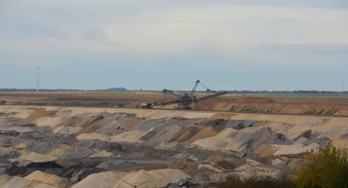 De bruinkoolwinning in het Duitse roergebied.