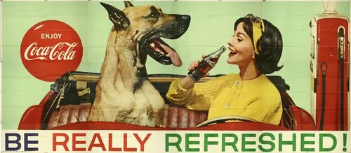 Een oude poster van Coca-Cola
