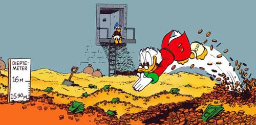 Rijk mens, impressie.