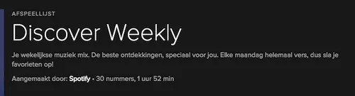 Discover Weekely