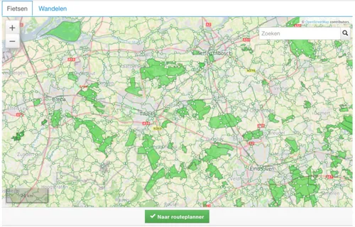 De druktemeter van de provincie Brabant - op dinsdagochtend is alles groen