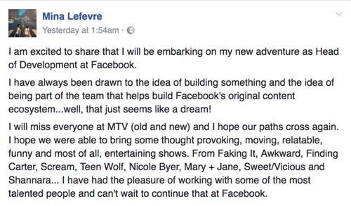 <em>Mina Lefevre op Facebook<\/em>