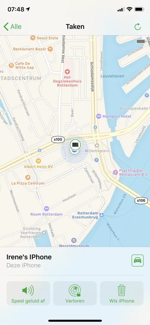 <em>De huidige app van `Find my iPhone`<\/em>