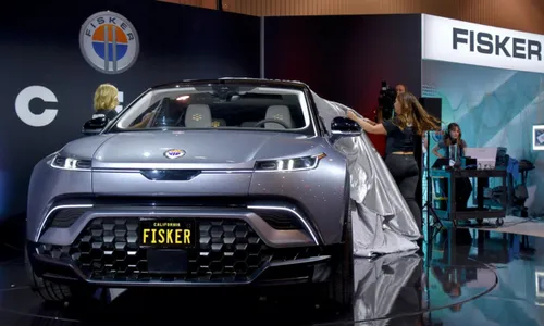 Onthulling Fisker Ocean tijdens de CES
