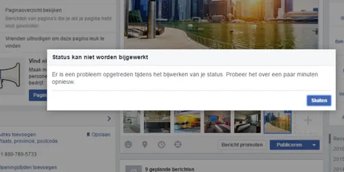 foutmelding facebook