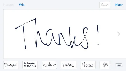 Handgeschreven berichten in iMessage