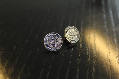 De pinnetjes die uitgereikt worden aan gecertificeerde ingenieurs.