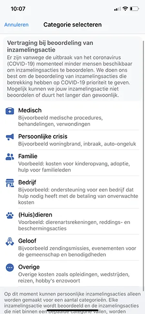 <em>Inzamelingsactie Facebook<\/em><em><\/em>