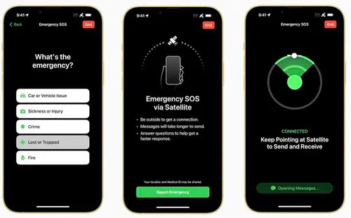 iphone sos satelliet