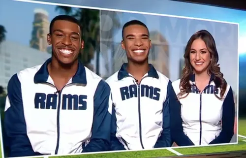 <em>Peron en Jennies met hun coach tijdens Good Morning America<\/em>