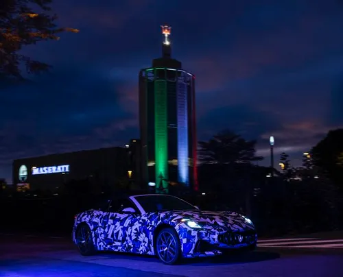 Mooi plekje maar nog meer wat een prachtige cabrio: `Scotty beam me up.