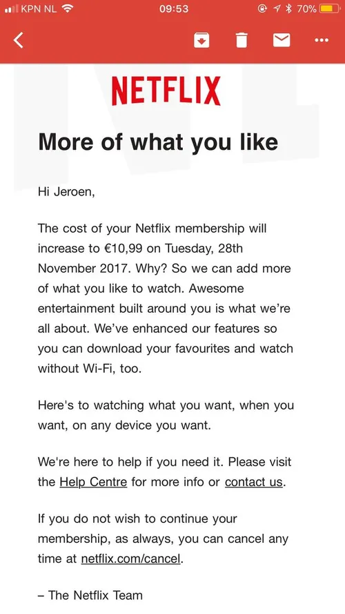 <i>Voorbeeld mail, 27 november.</i>