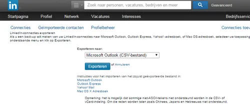 Plaatje connecties exporteren Stap 3