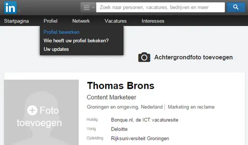 profiel bewerken