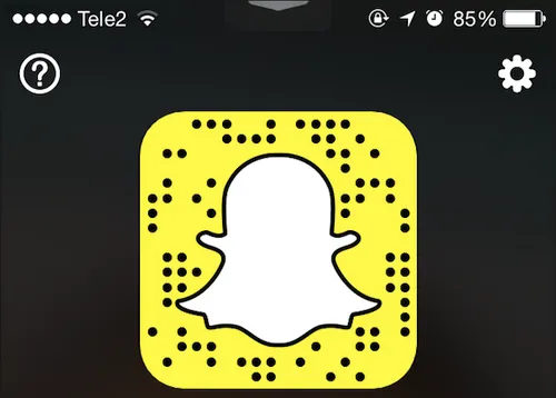 Zo ziet de nieuwe QR-code van Snapchat eruit.