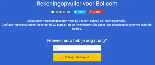 Rekeningopvuller van Bol.com