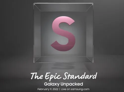 De uitnodiging voor de online presentatie van de Galaxy S22 series