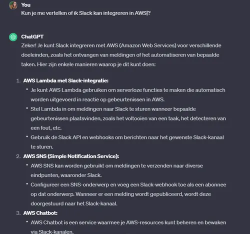 ChatGPT Vraag