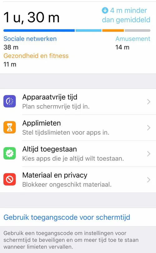 schermtijd iphone