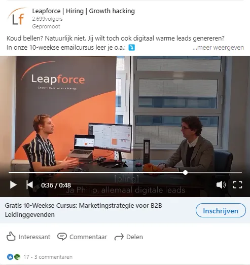 Screenshot Linkedin Ads