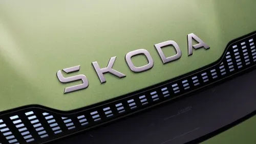 Het nieuwe, modernere logo van Skoda