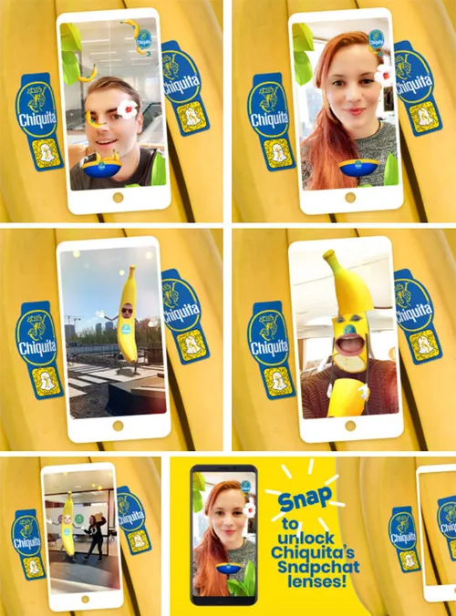 De snapchat lenses van Chiquita