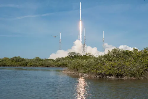 De raket tijdens de originele lancering , vorig jaar. <em>Foto  \u00a9 NASA - Flickr<\/em>