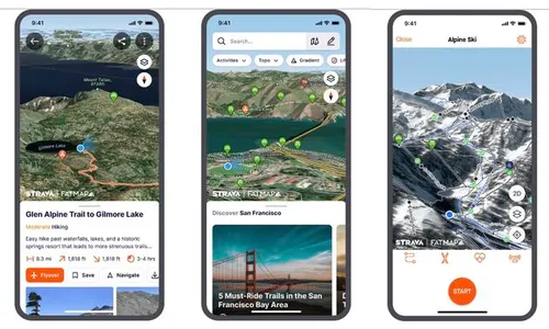 Zo zou Strava met 3D kaarten van Fatmap er kunnen uitzien (Bron: Strava)<o:p><\/o:p>
